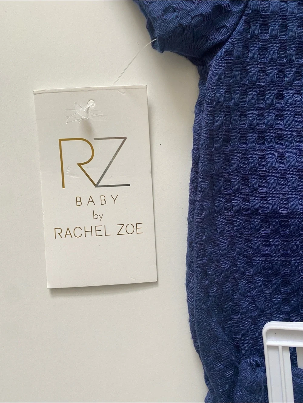 Rachel Zoe Navy Textured Baby Romper & Shorts Set with Sunglasses